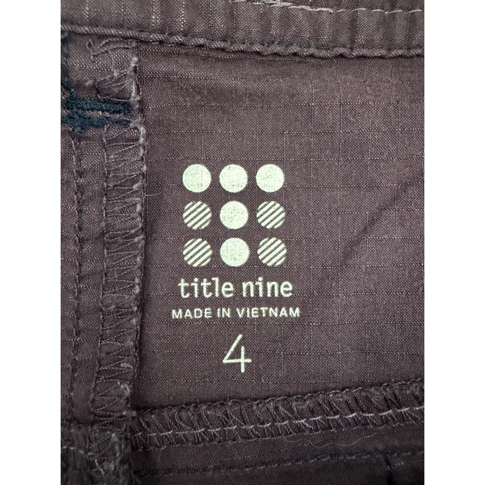 Title Nine Big B Purple Plum Outdoor Hiking Shorts Size 4 Multi-Pocket Ripstop - Picture 3 of 9